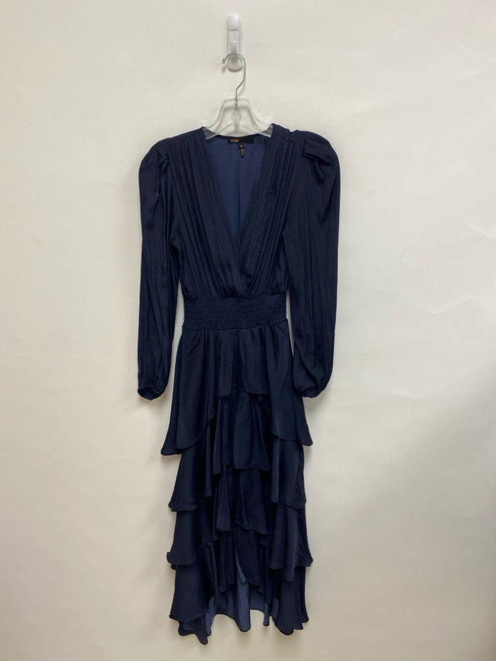 Maje Size 2 Dark Navy Maxi Ladies Dress