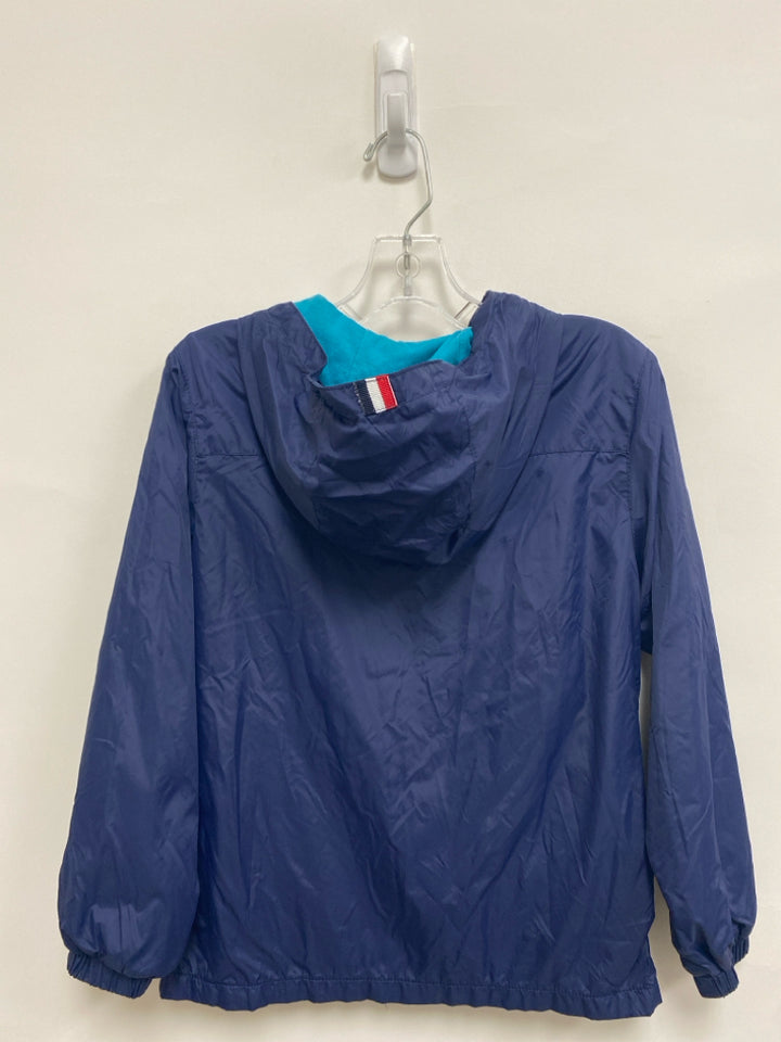SIZE 8 Navy Zip Down Hooded Girl&