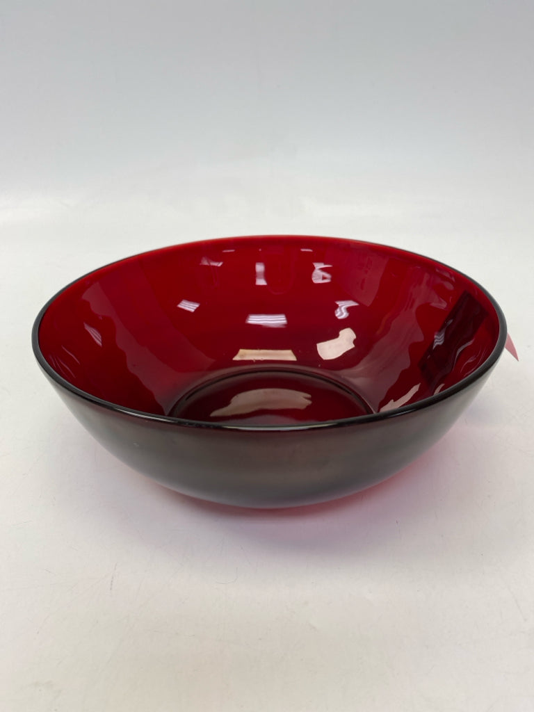Dark Red Glass Bowl(s)