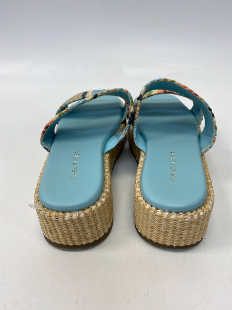Marc Fisher  Size 9.5 Aqua/Multi Sandals