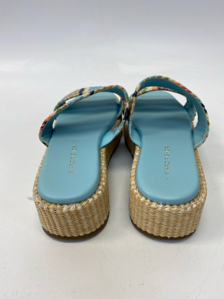 Marc Fisher  Size 9.5 Aqua/Multi Sandals