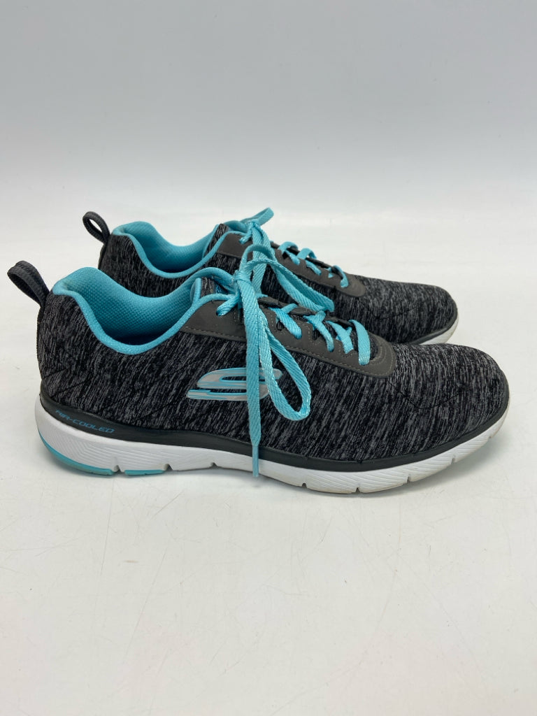 Skechers  Size 8.5 Gray Blue Lace-up Sneakers