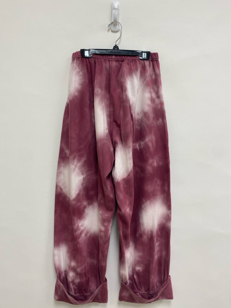 Cynthia Ashby Size XS Mauve White Tie Dye Pull-on Ladies Pants