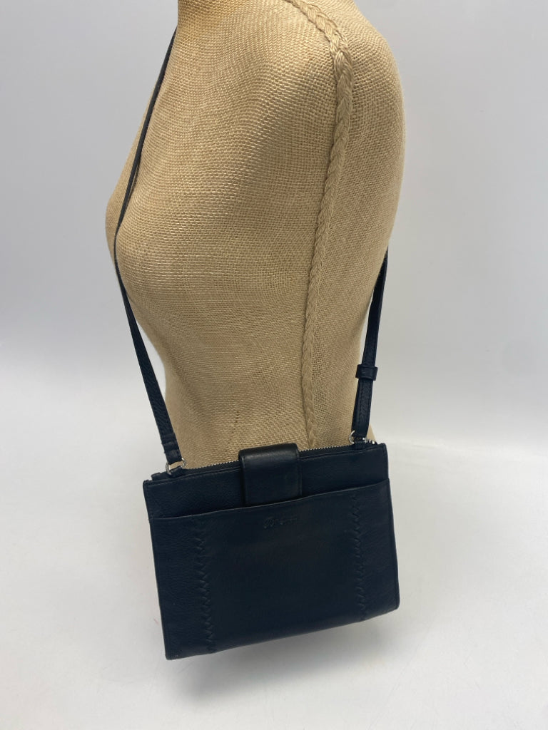 Brighton Black Embossed Crossbody