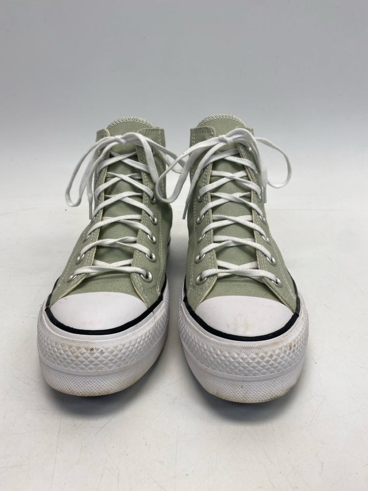 Converse US Shoe Size 8.5 Mint Green Lace-up Sneakers