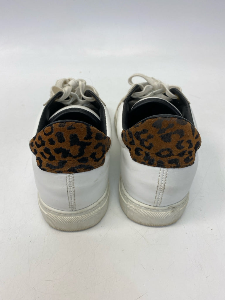 Zadig &amp; Voltaire EU Shoe Size 38 White Tan/Gold Lace-up Sneakers