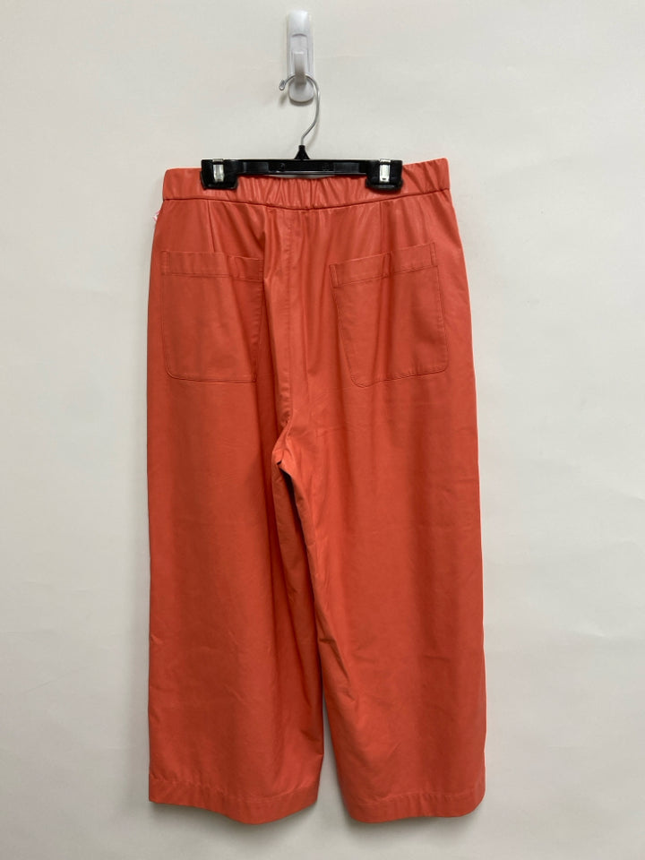 Tyler Boe Size 8 Coral Wide Leg Faux Leather Ladies Pants