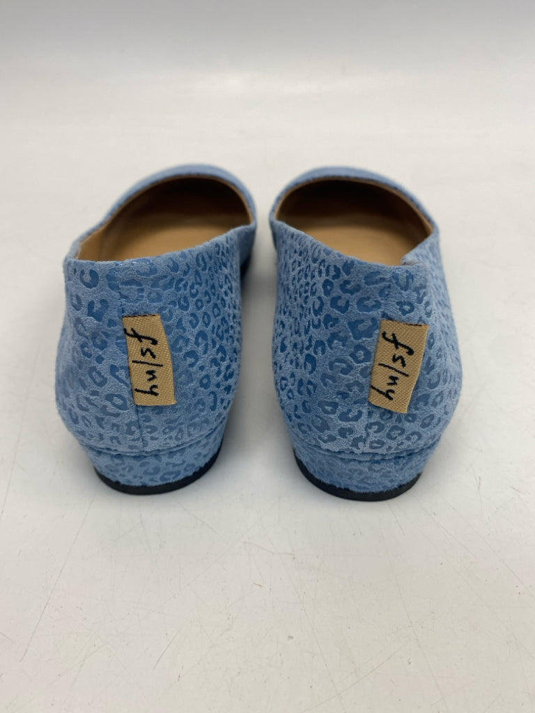 fs/ny US Shoe Size 7 Blue Animal Print Flats