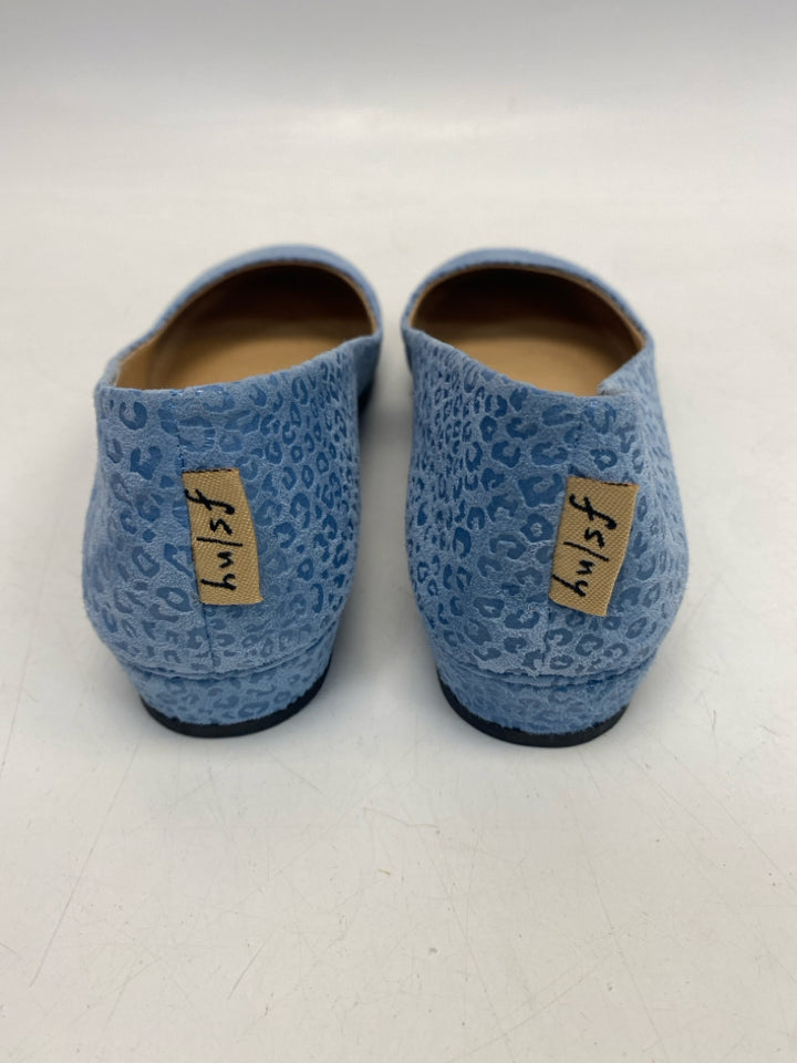 fs/ny US Shoe Size 7 Blue Animal Print Flats