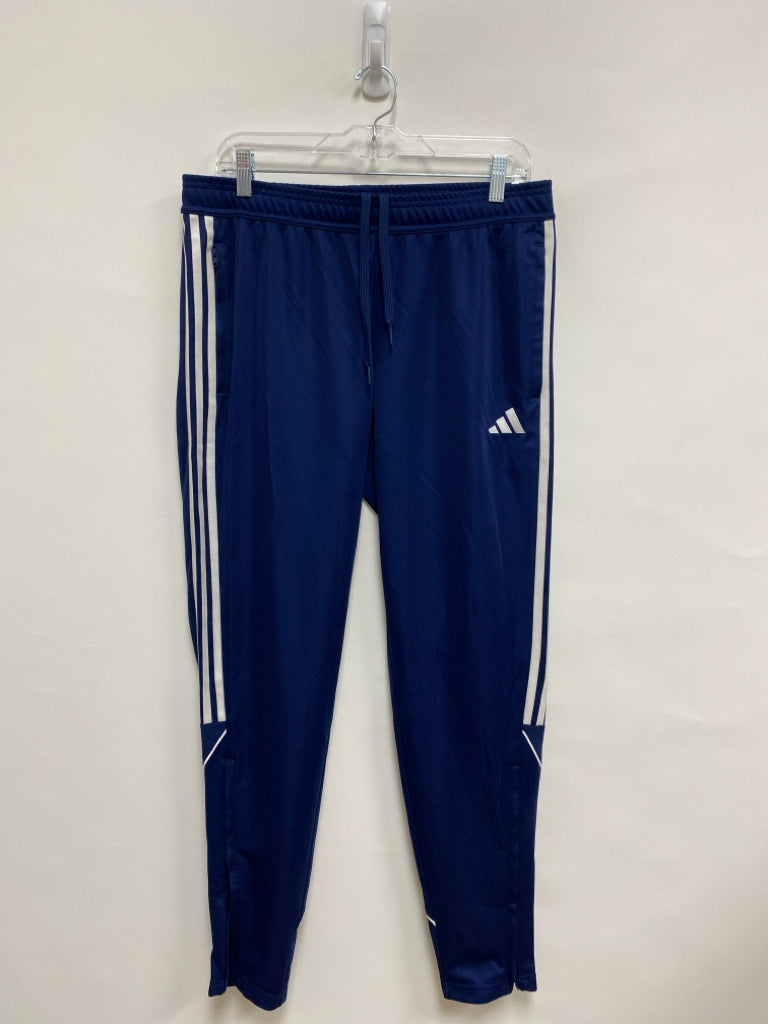 Adidas Size L Navy White Striped Men&