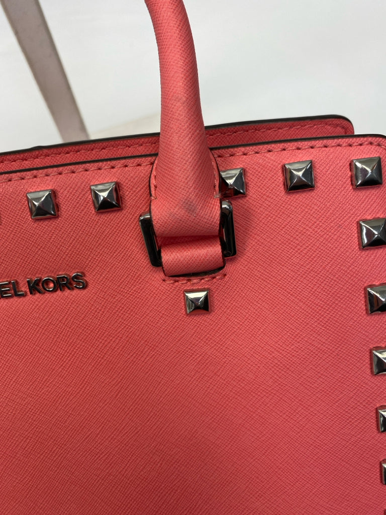 Michael Kors Coral Silver Studded Handbag