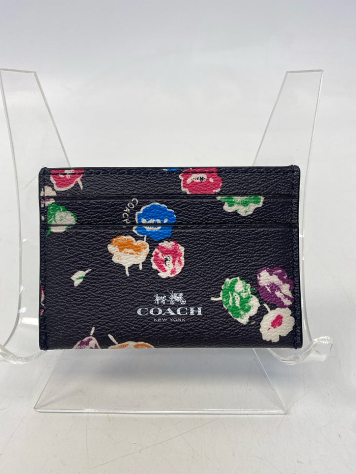 Coach Black Multi Color Flowers Misc. Accessory