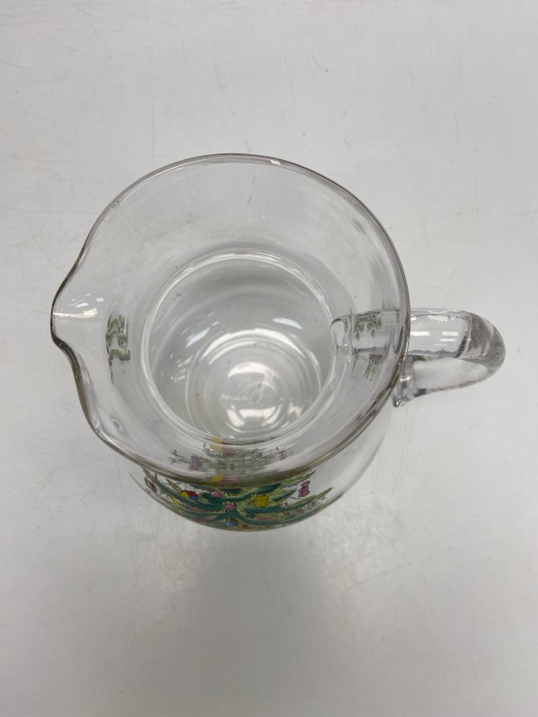 Spode Clear Green/Multi Trees Glass Christmas