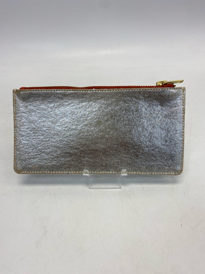 NWT Ballard Designs Silver Shimmery Make-up Bag