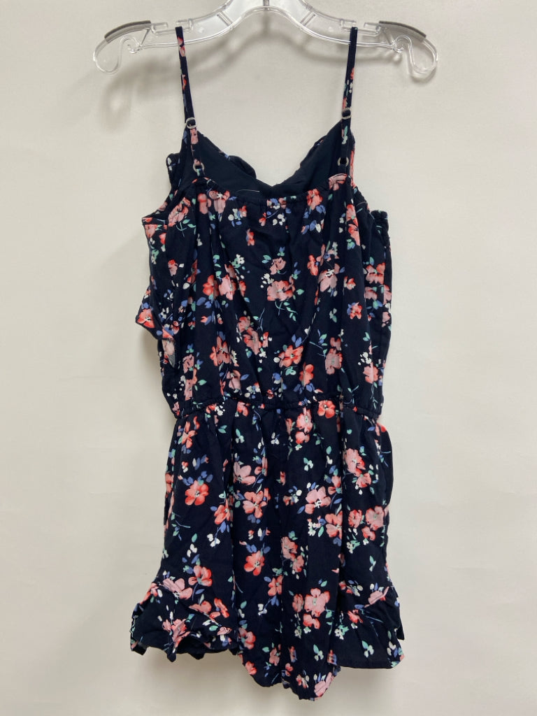 Abercrombie Kids SIZE 13/14 Navy Pink/Green Floral Sleeveless Girl&