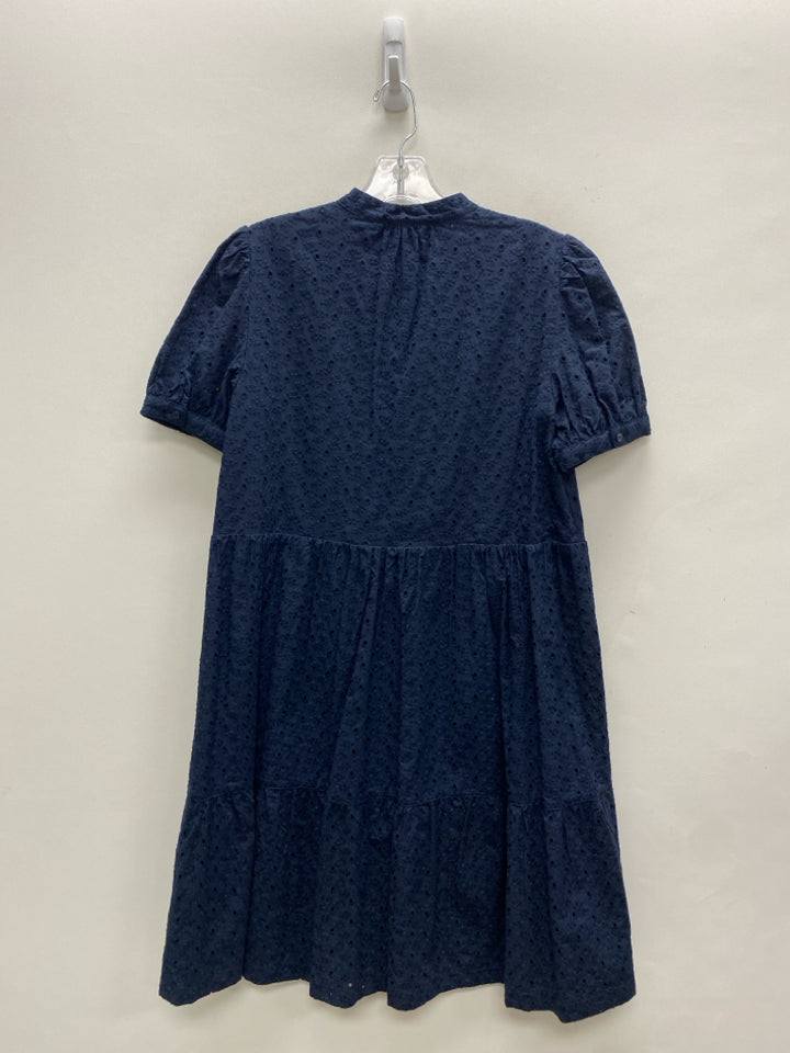 Brooks Brothers Size 8 Navy V Neck Eyelet Ladies Dress