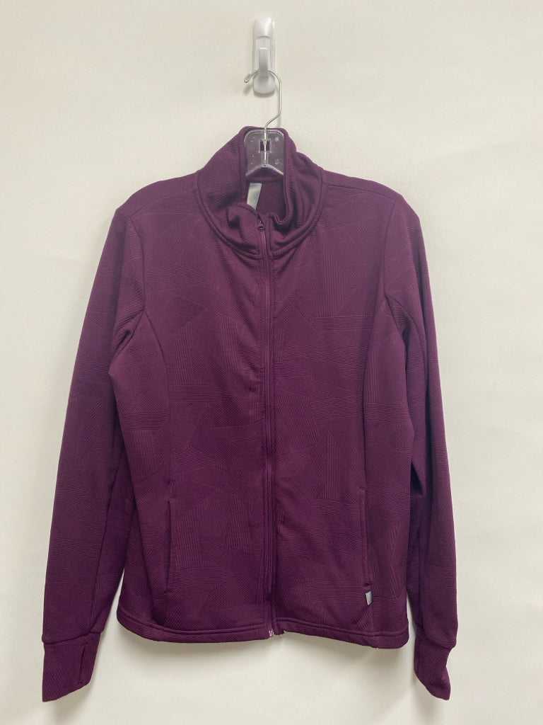 Mondetta Size L Plum Texture Zip Down Athletic Jacket