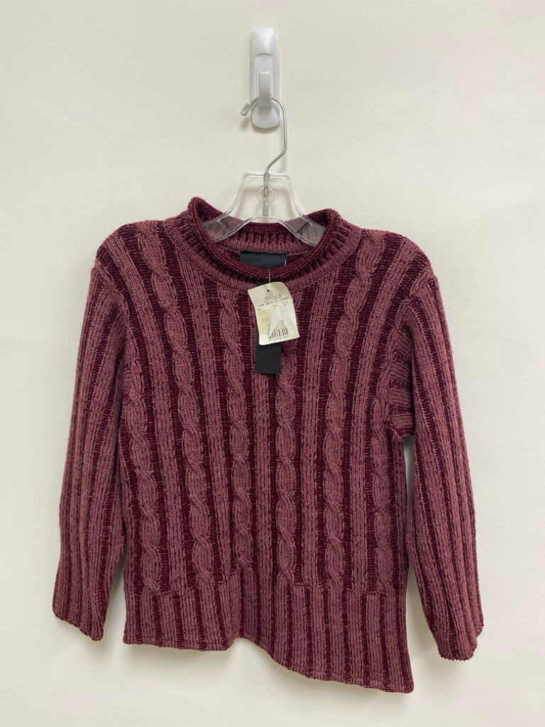 NWT Trotters SIZE 5 Faded Burgundy Cable Knit Wool Blend Girl&