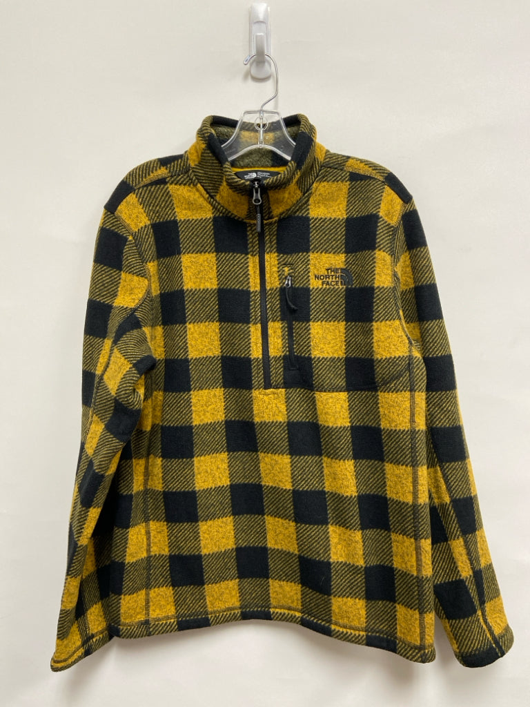 North Face Size M Yellow Black Checkered Men&