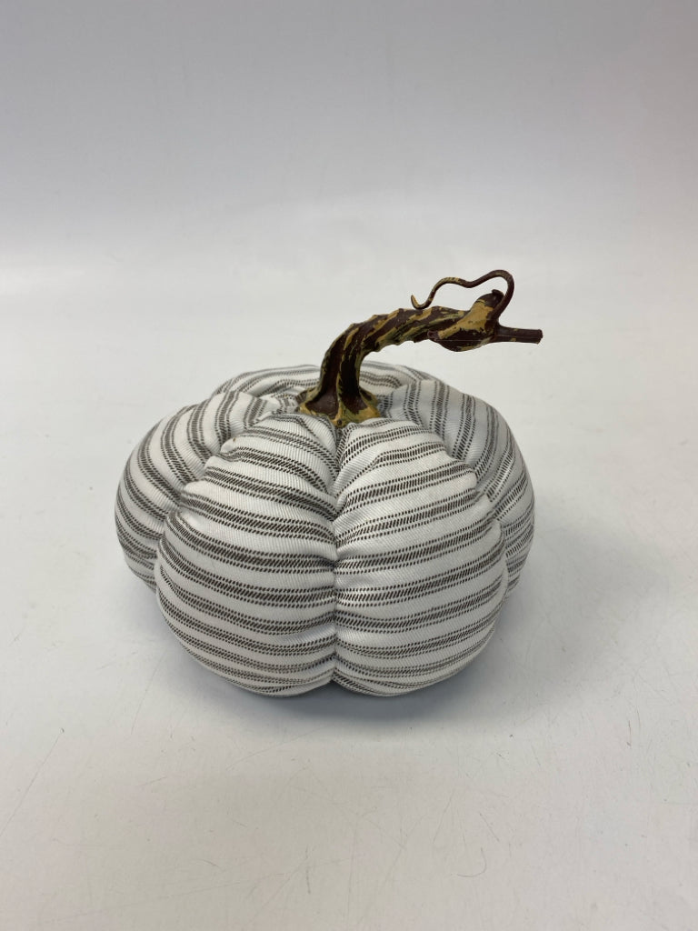 Gray/White Striped Fabric Fall