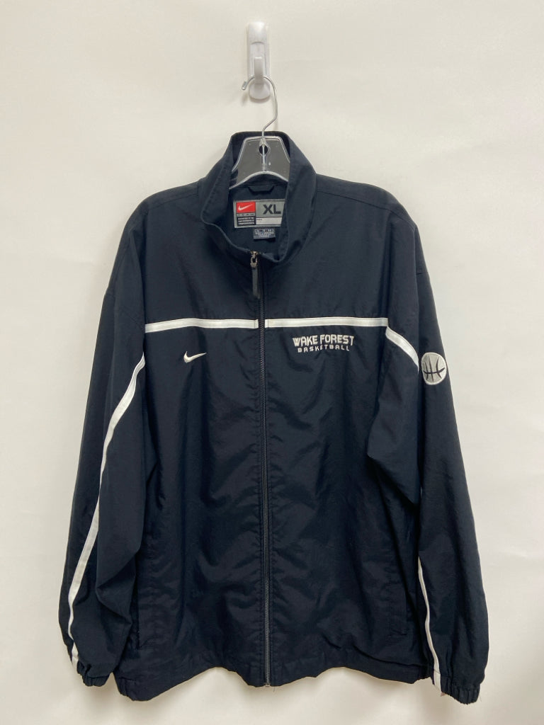 Nike Size XL Black White Wake Forest Zip Down Men&