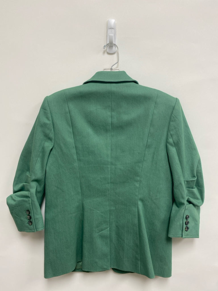 Cinq a Sept Size 6 Green Denim Ladies Jacket