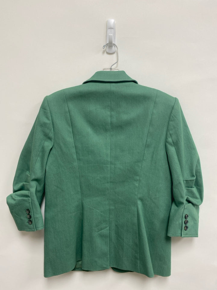 Cinq a Sept Size 6 Green Denim Ladies Jacket