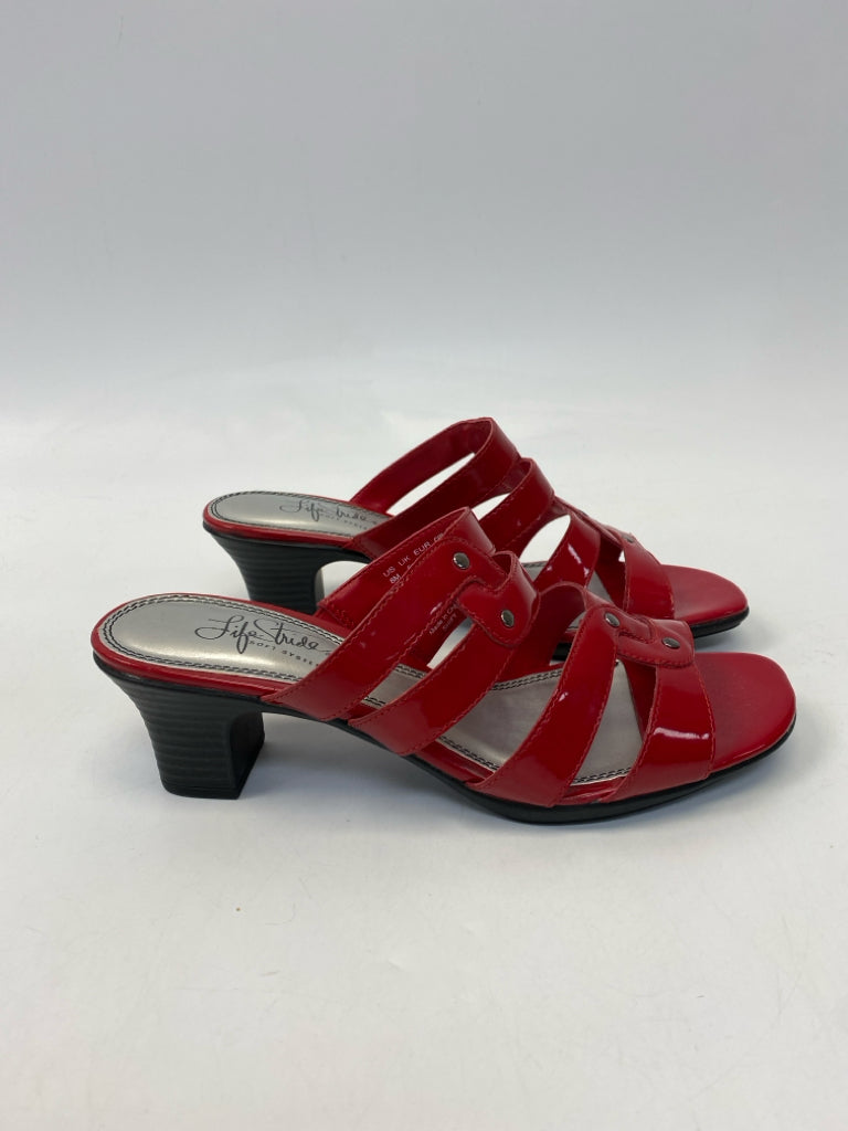 Life Stride  Size 8 Red Patent Sandals