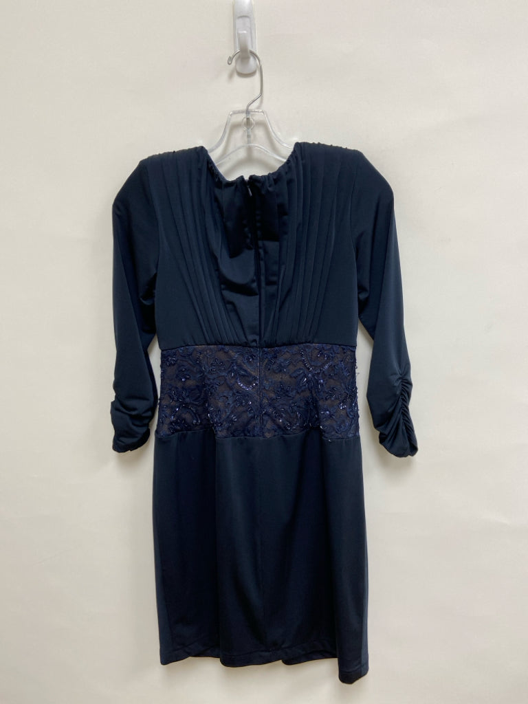 Tadashi Shoji Size SP Dark Navy Pleated Petite Dress