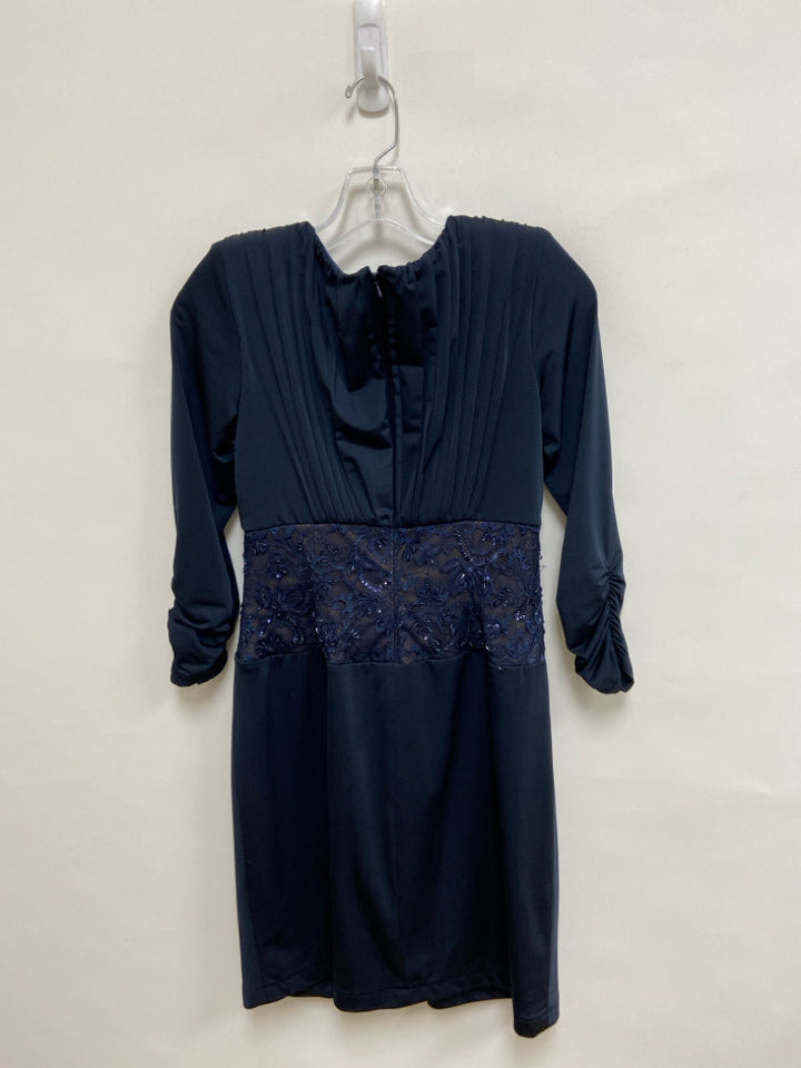 Tadashi Shoji Size SP Dark Navy Pleated Petite Dress