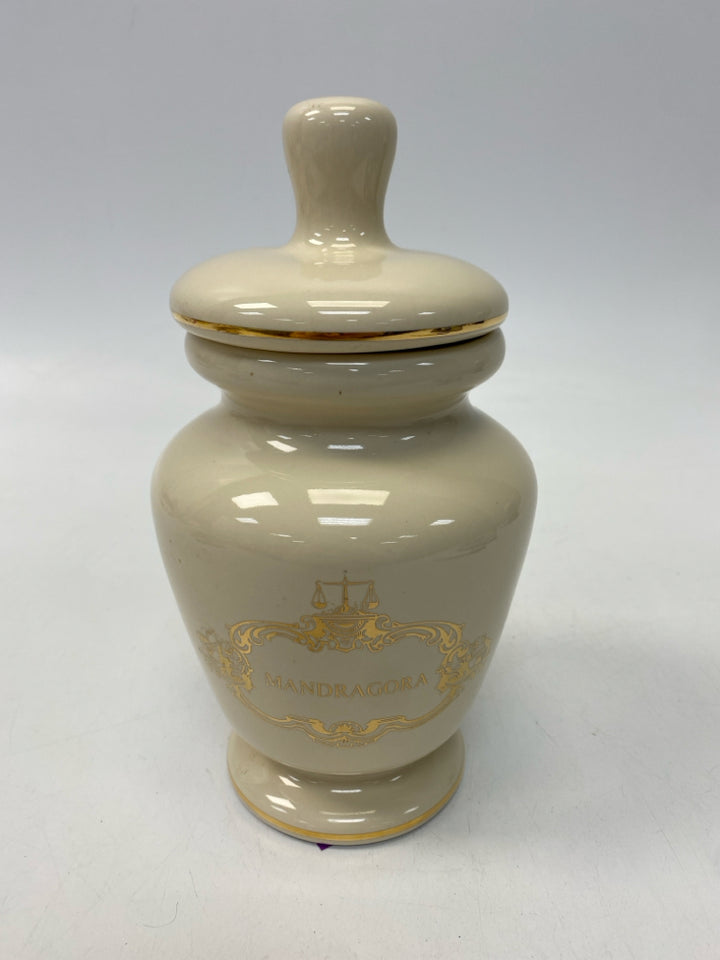 Cream Gold Jar