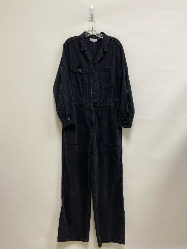 Universal Thread Size 14 Faded Black Long Sleeve Denim Ladies Jumpsuit