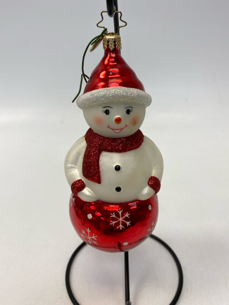 Radko Red White Ornaments