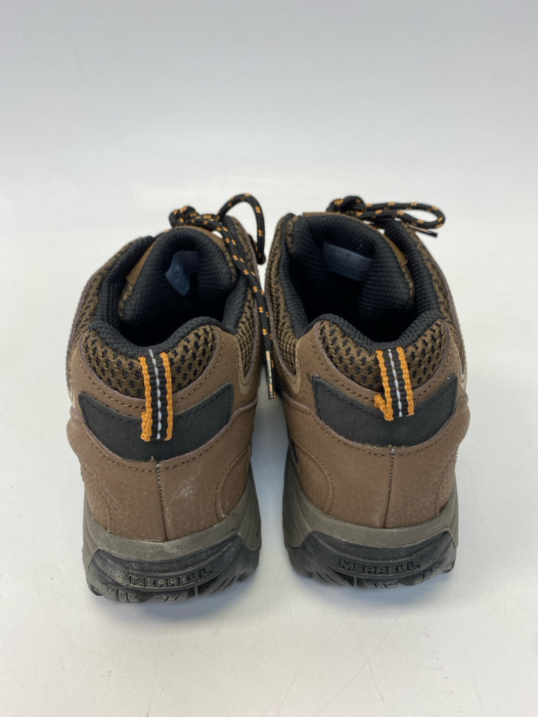 Merrell SIZE 4 Dark Brown Black Lace-Up Boy&