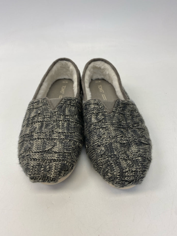 NWOT Toms  Size 7.5 Gray Streaked Flats