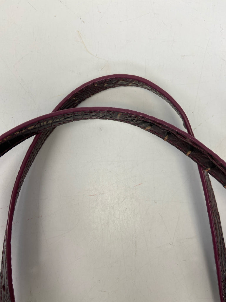 Brahmin Purple Coral Embossed Handbag