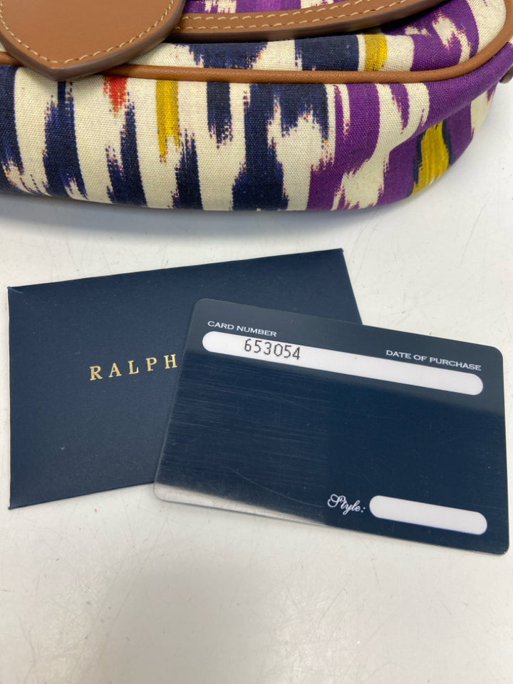 Ralph Lauren Silk Ikat Wellington Handbag