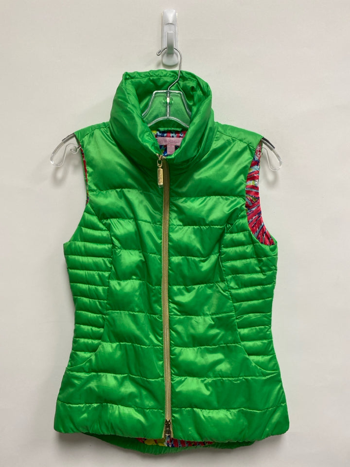 LILLY PULITZER Size XS Green Puffer Ladies Vest