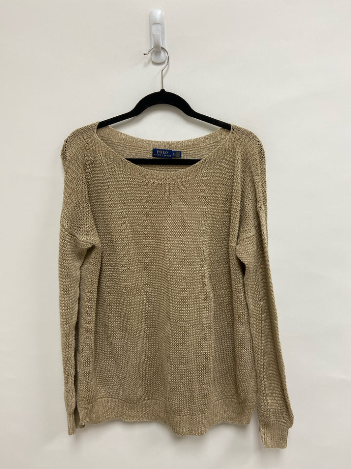 Polo Size XL Beige Boat Neck Linen Ladies Sweater
