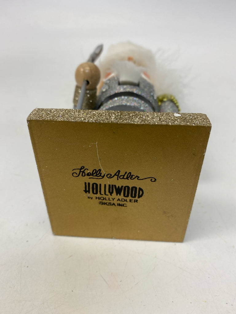 Kurt Adler Silver/Gold White Sparkle Christmas