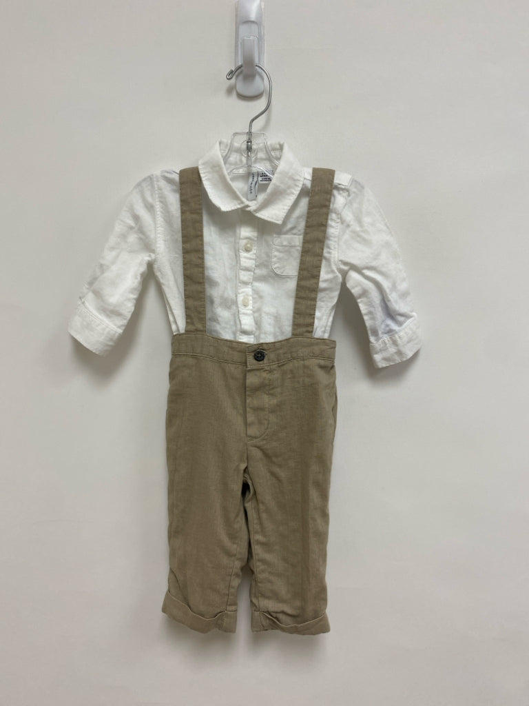 Janie and Jack SIZE 3-6M Cream Beige Linen Blend Boy&