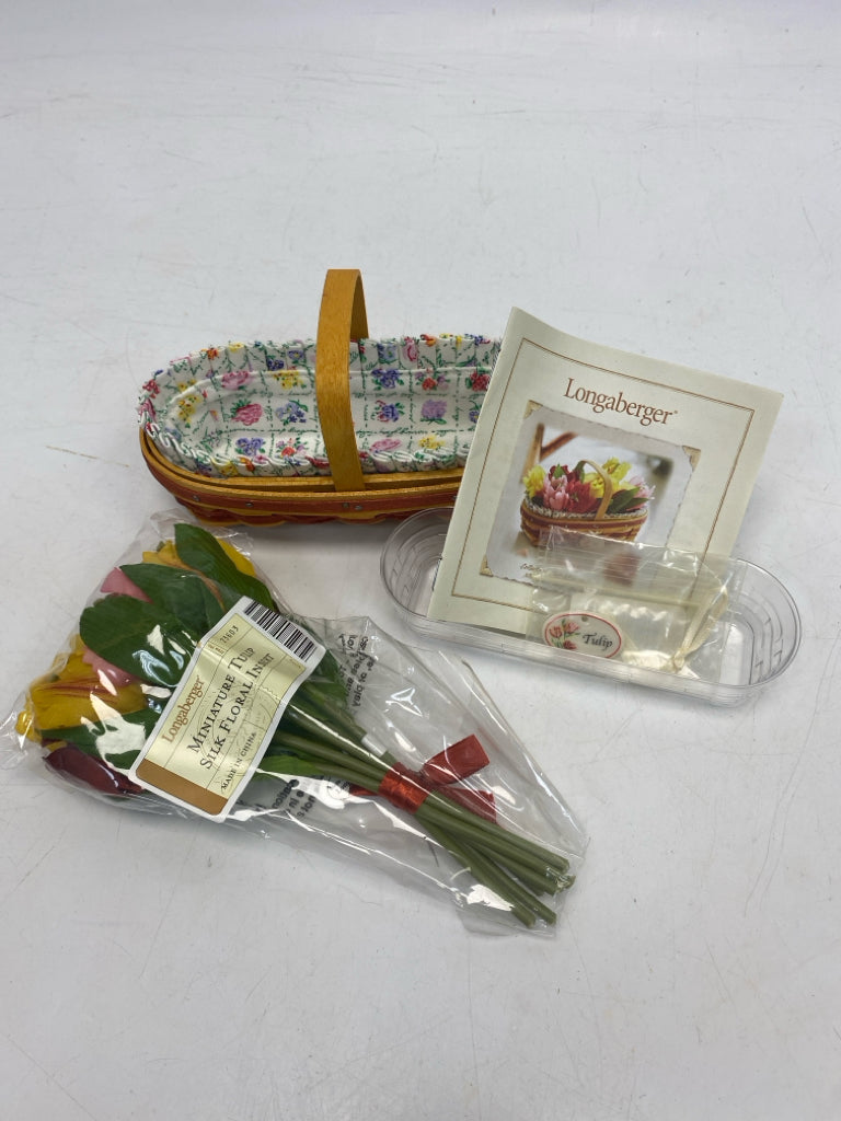 NWOT Longaberger 2009 Collector Club May Series Tulip Basket
