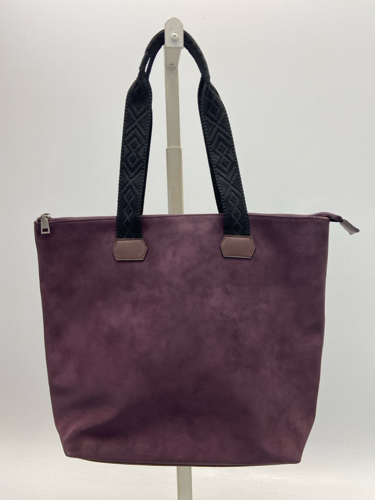 Simply Noelle Dark Plum Black Tote Bag