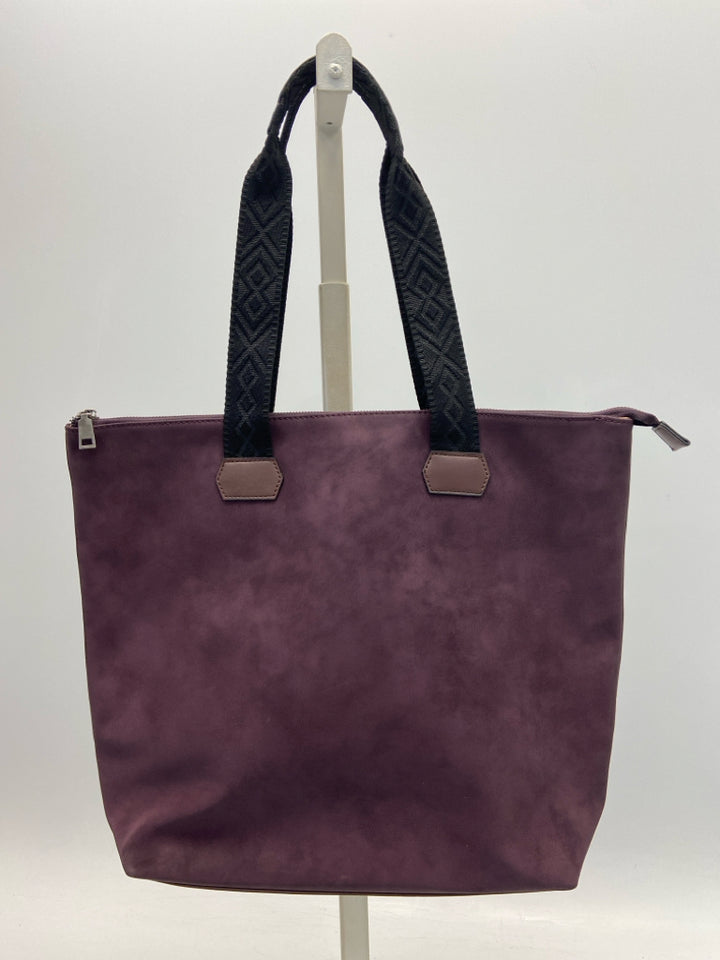 Simply Noelle Dark Plum Black Tote Bag