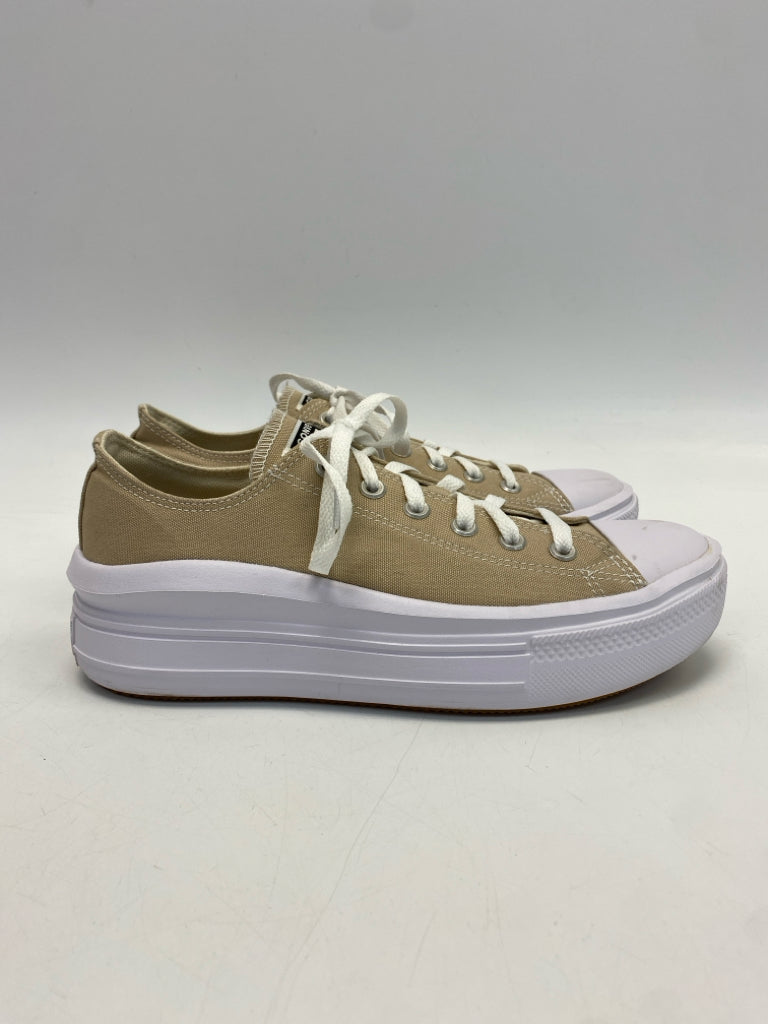 Converse  Size 10.5 Tan White Lace-up Sneakers