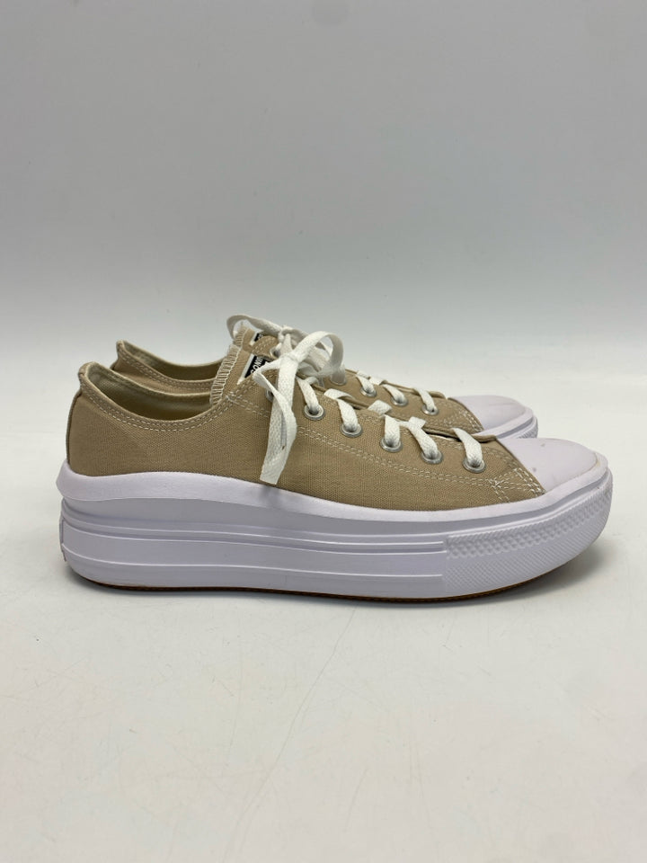 Converse  Size 10.5 Tan White Lace-up Sneakers