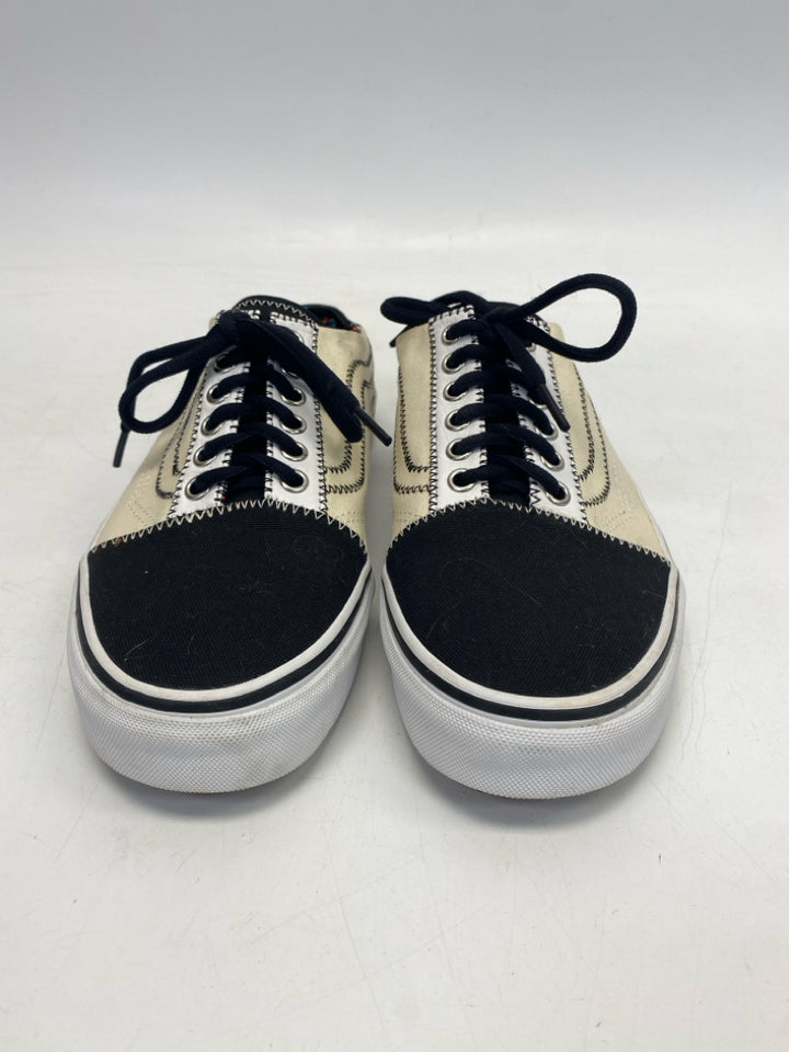 Vans US Shoe Size 10 Black Cream Lace-up Sneakers