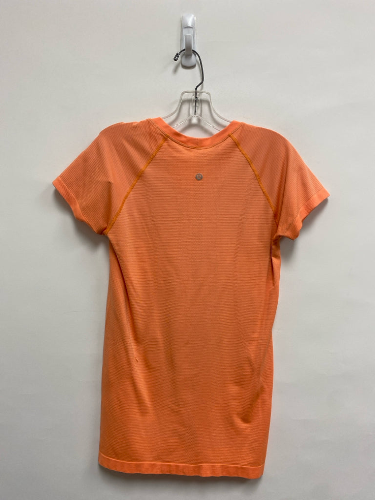 Lululemon Size 8 Orange Short Sleeve Athletic Top