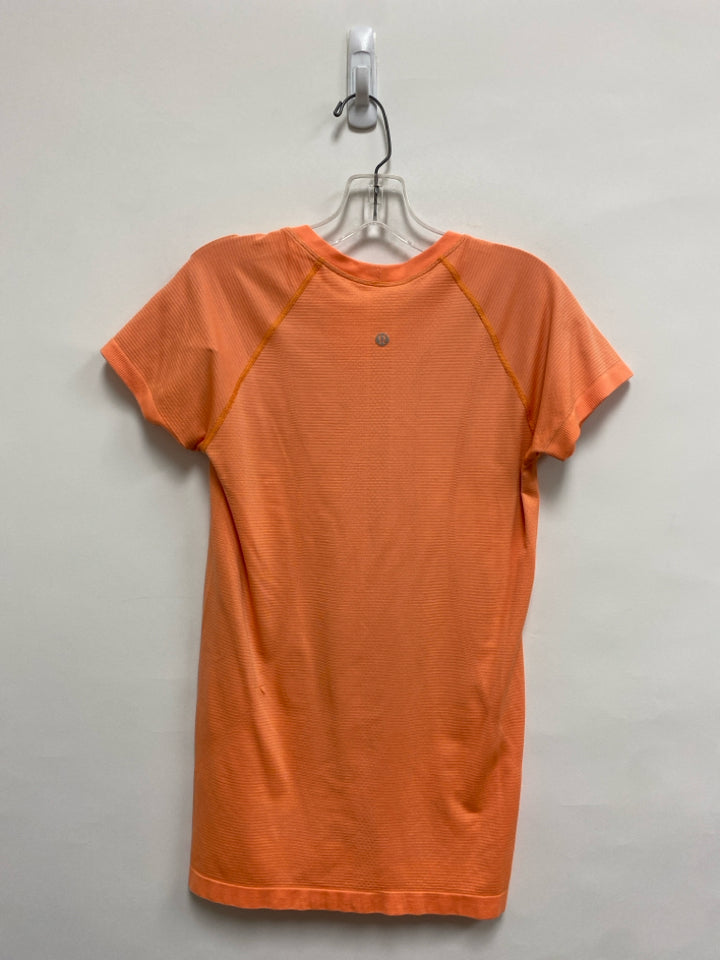 Lululemon Size 8 Orange Short Sleeve Athletic Top