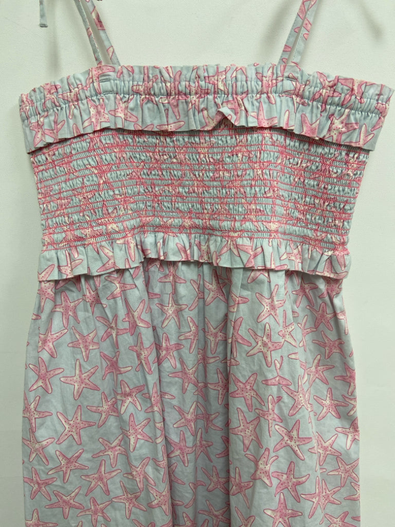 Crew Cuts SIZE 8 Pale Blue Pink Starfish Sleeveless Girl&